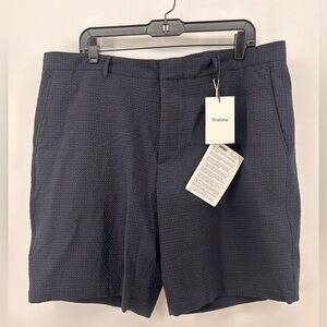 Theory Men's Curtis P F S Eclipse Multi Dimension Check Short Lightweight Sz 38